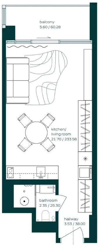 Studio floor plan