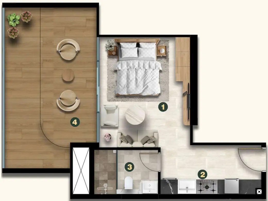 0BR Layout