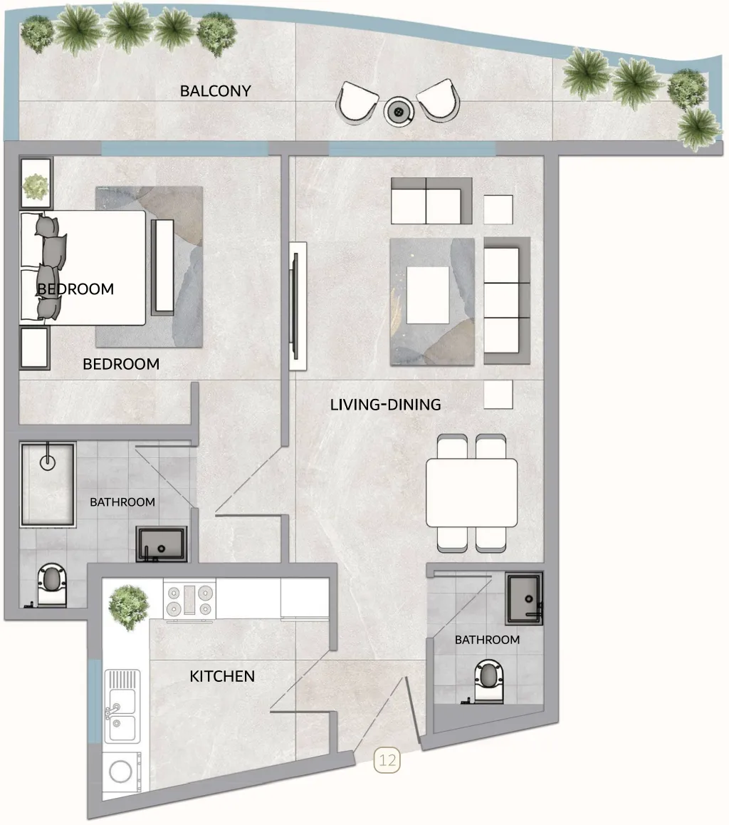 1 bed