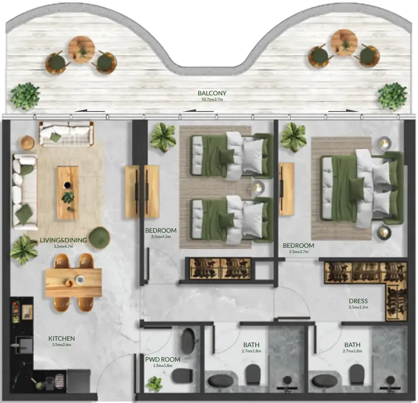 2BR Layout