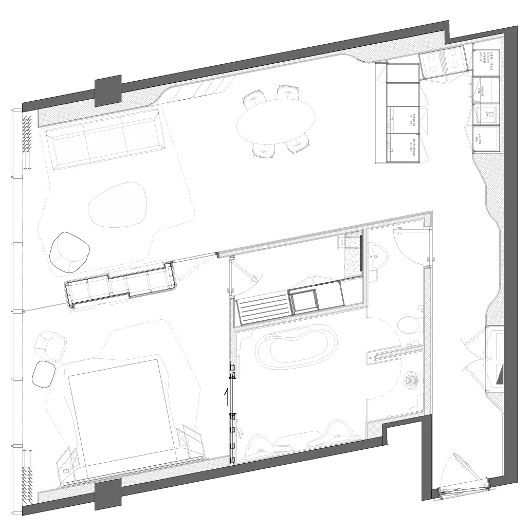 1 bed