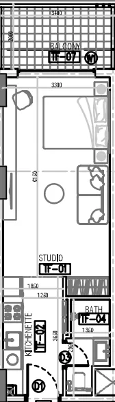 Laya Developers (Akshara Global) Laya Courtyard Studio floor plan