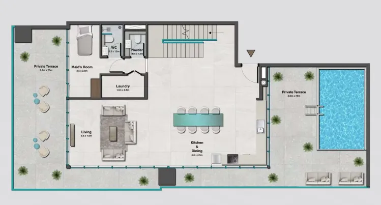 3 bedrooms floor plan