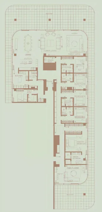 4 bedrooms floor plan