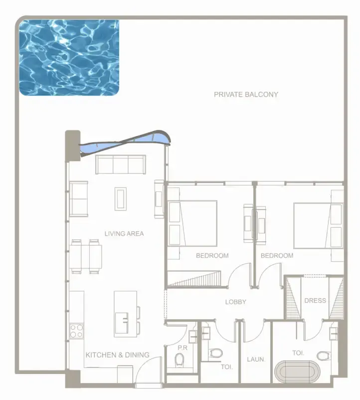 2 bed