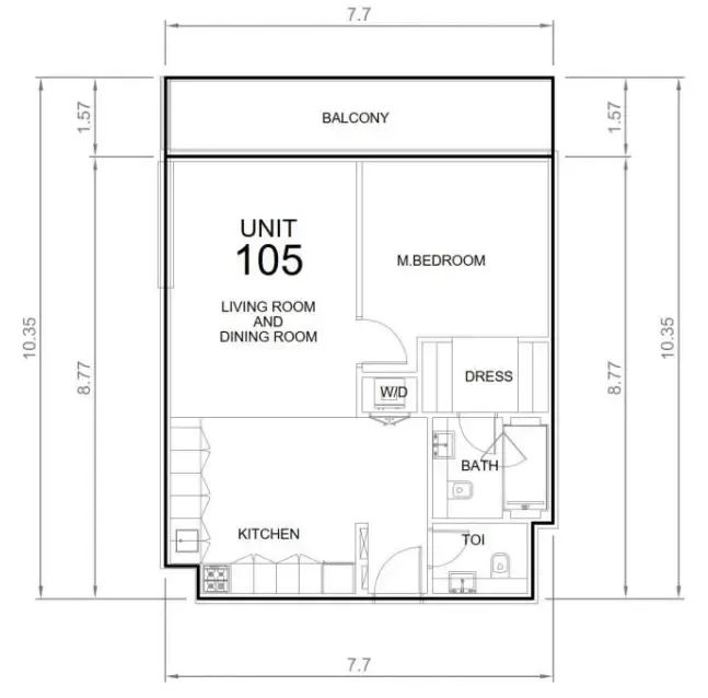 1 bed