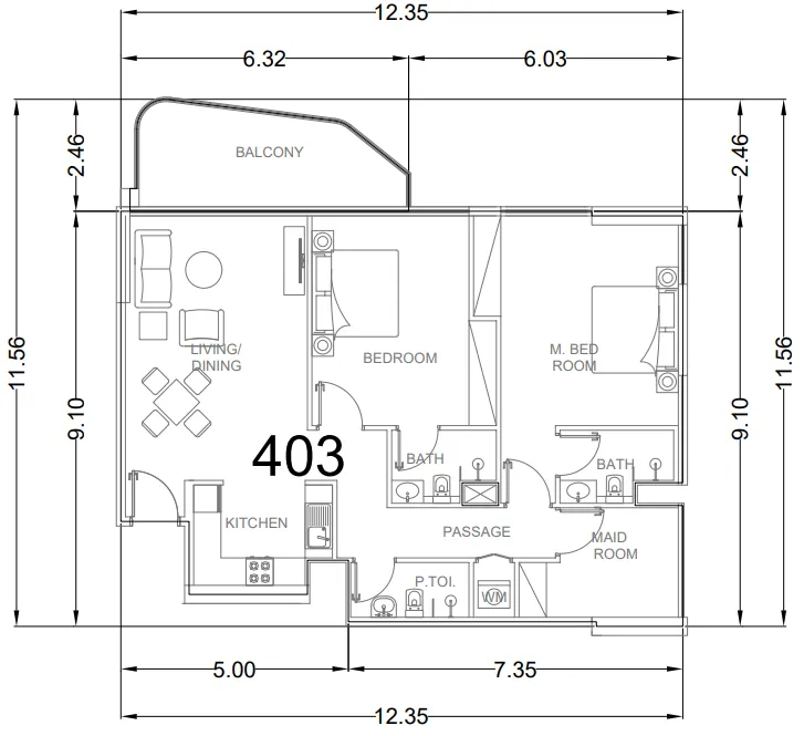 2 bed