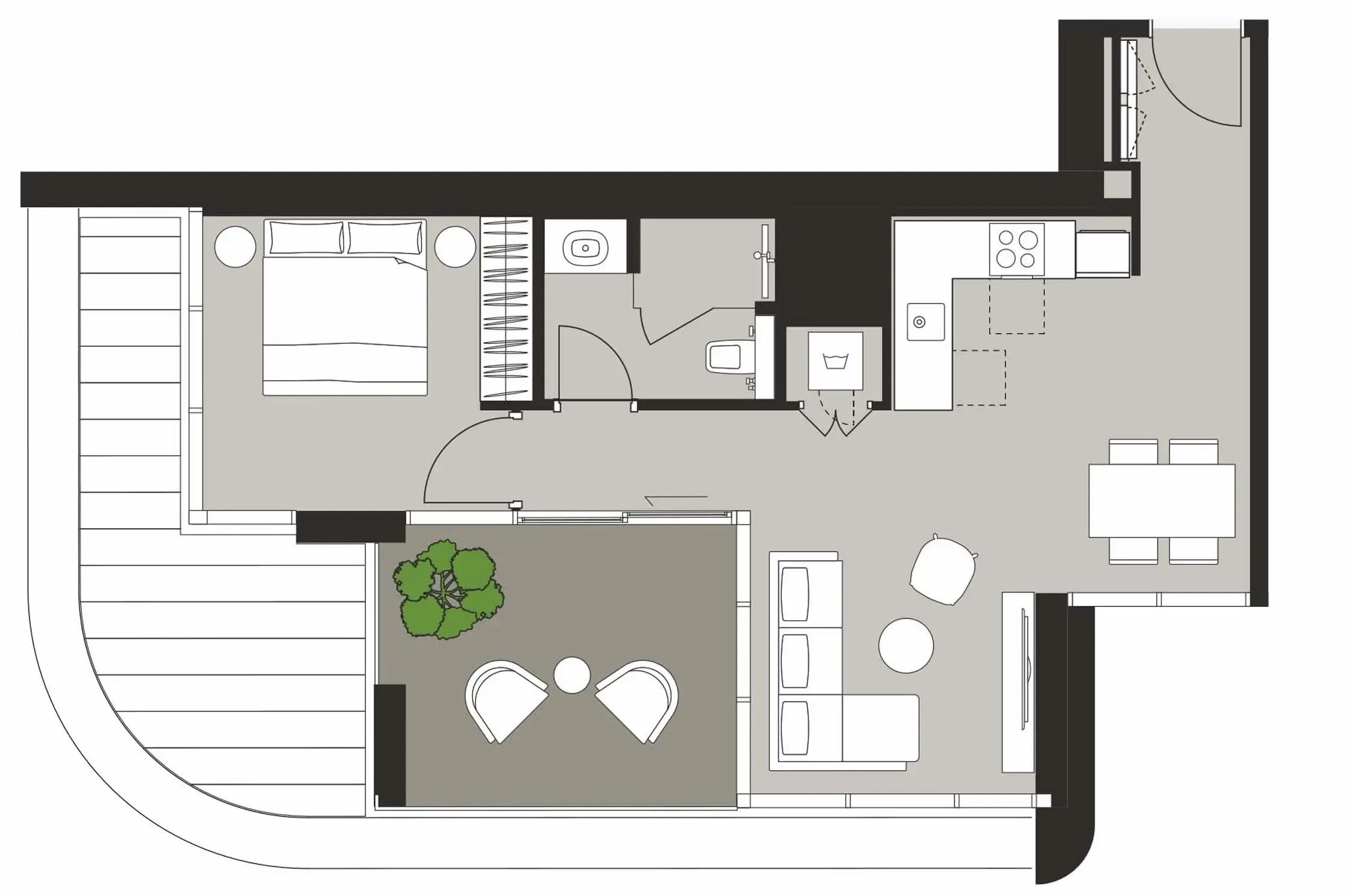 1 bed