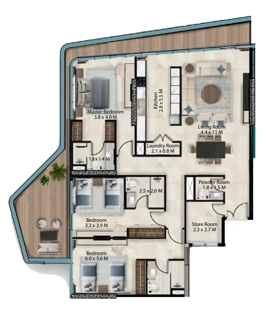 3BR Layout