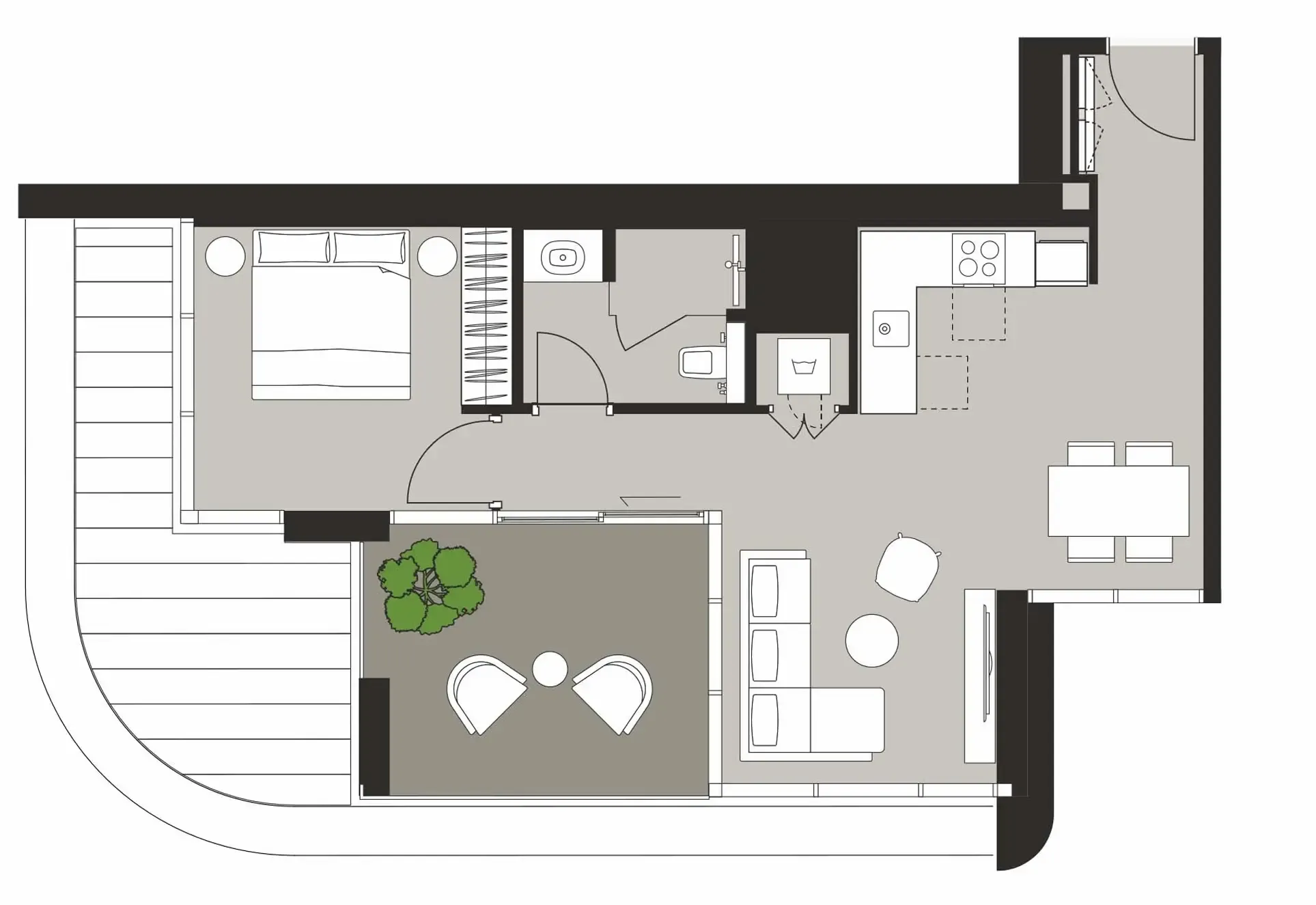 1 bed