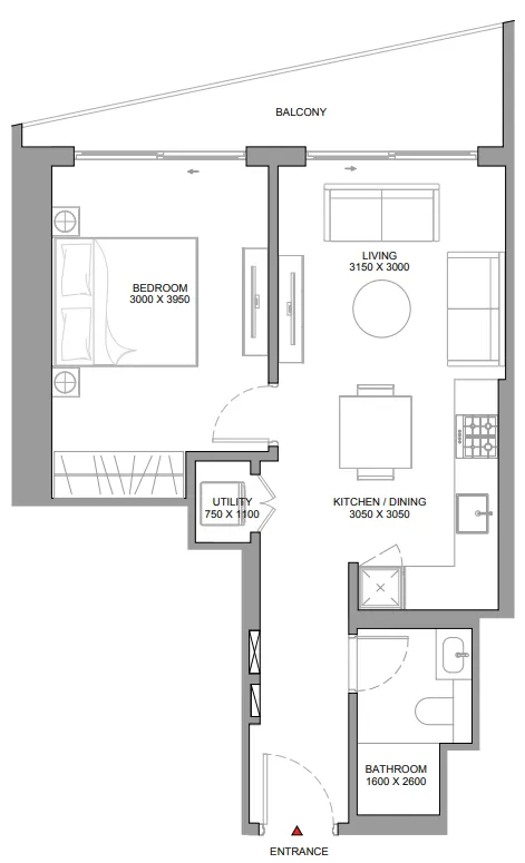 1 bed