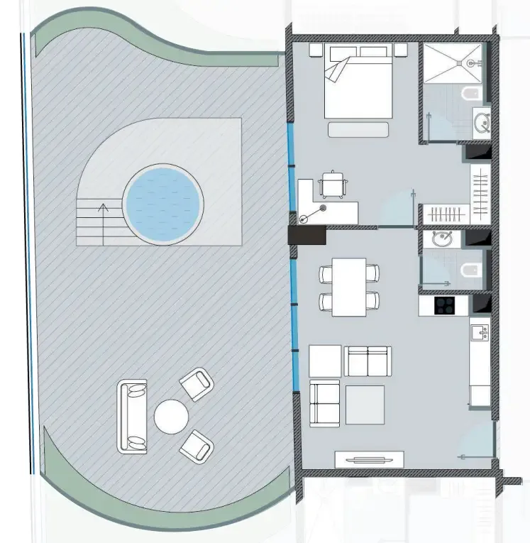 1 bedroom floor plan