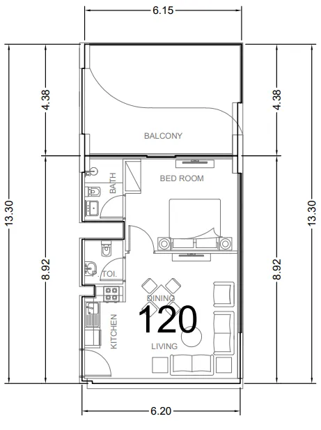 1BR Layout