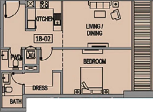 1 bed