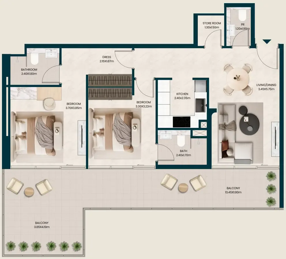 2BR Layout