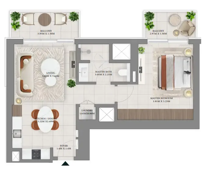 Emaar Vida Residences Hillside floor plan