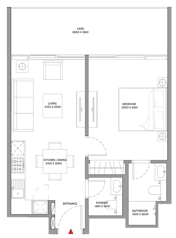 1 bed