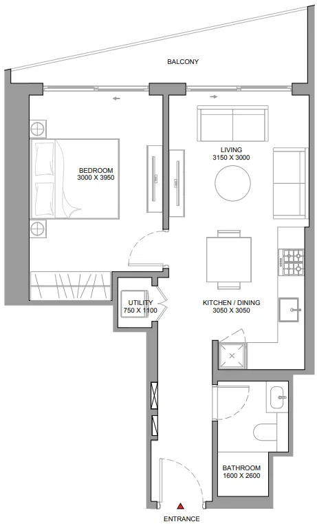 1 bed