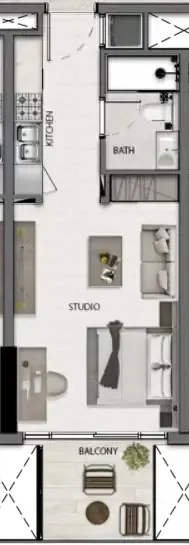 Deca Avana Residences Studio floor plan