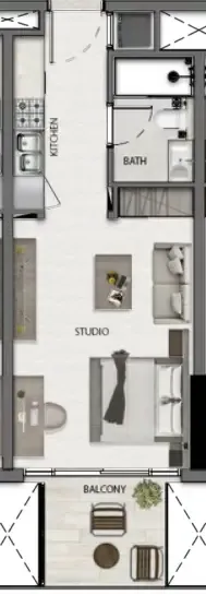 Deca Avana Residences Studio floor plan