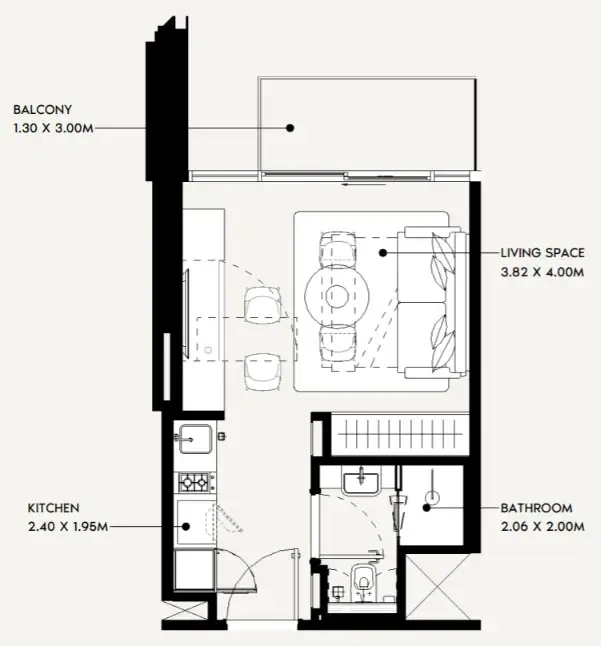 Studio floor plan