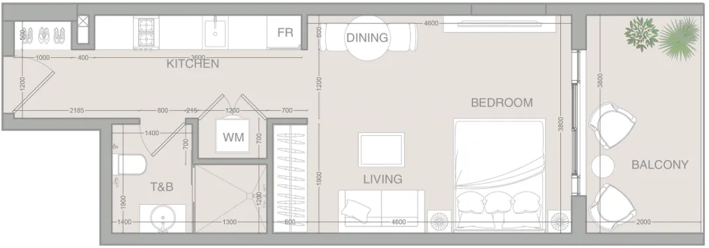 Studio floor plan