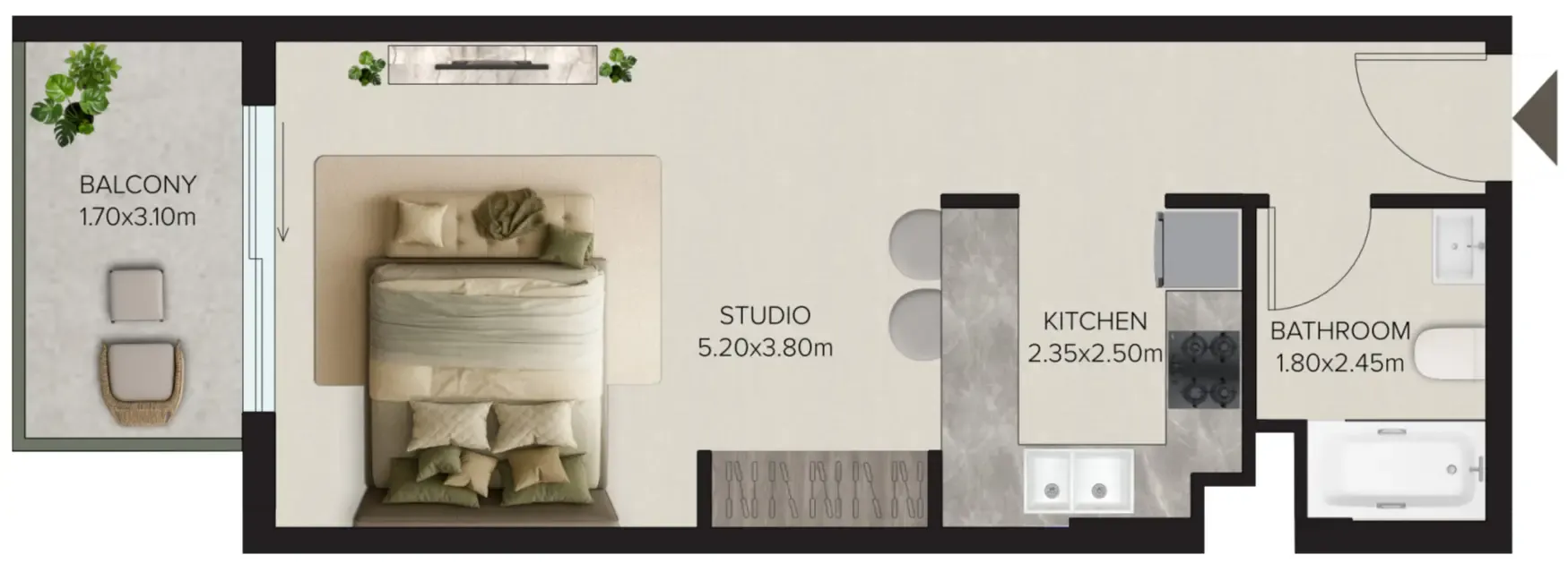 Studio floor plan