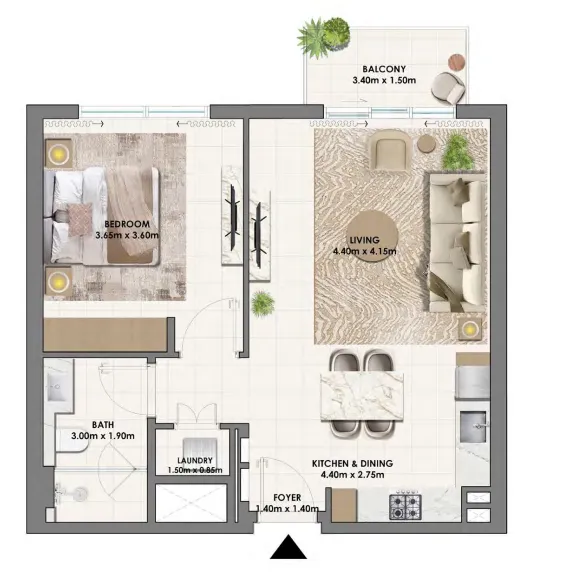 1 bed