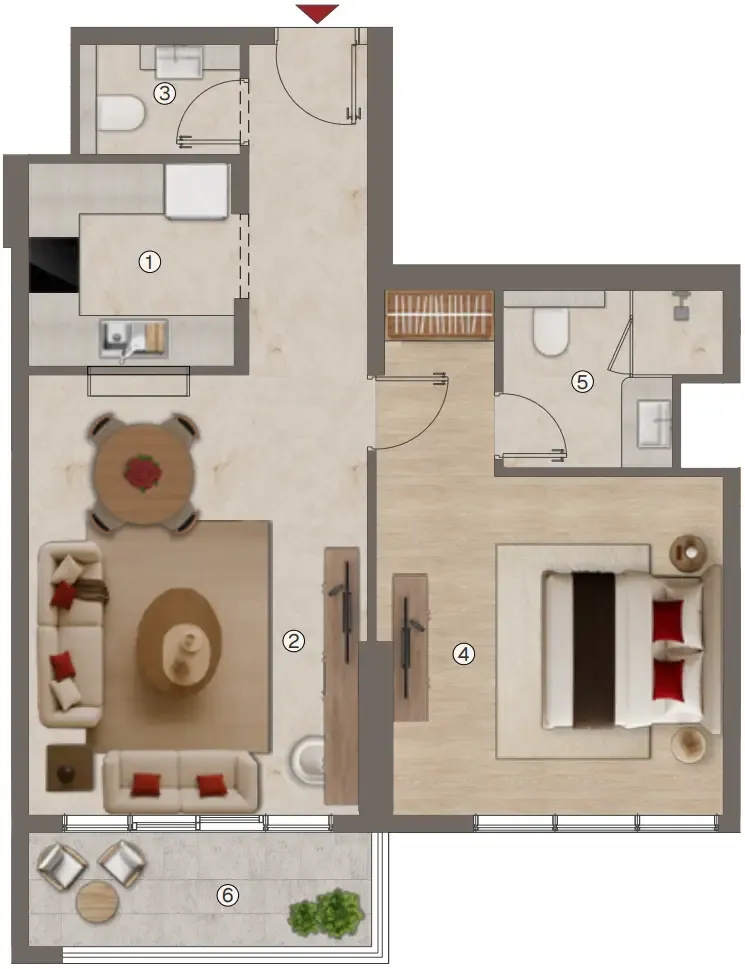 1BR Layout