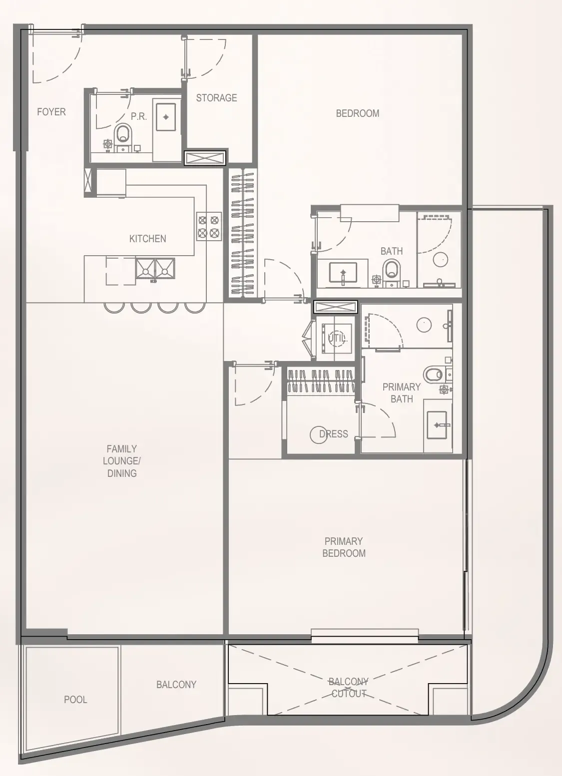 2 bed