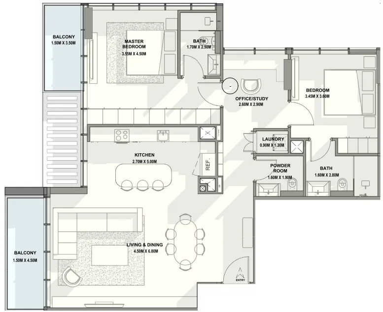 2 bed