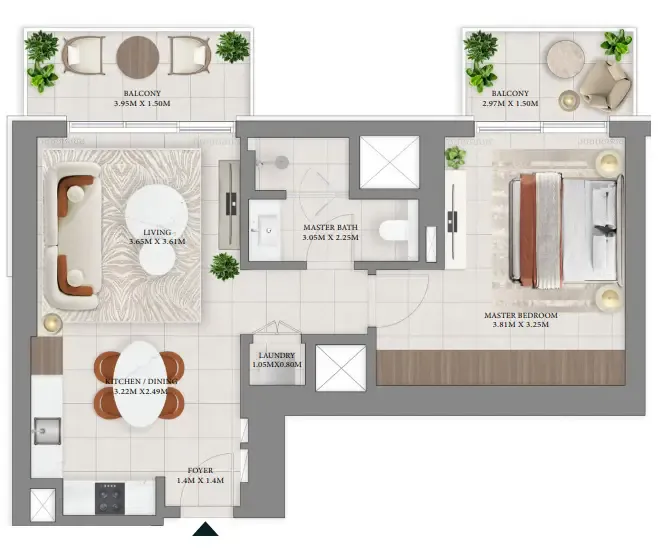 Emaar Vida Residences Hillside floor plan