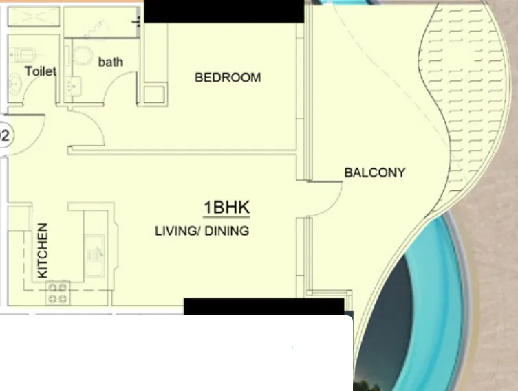 1 bed