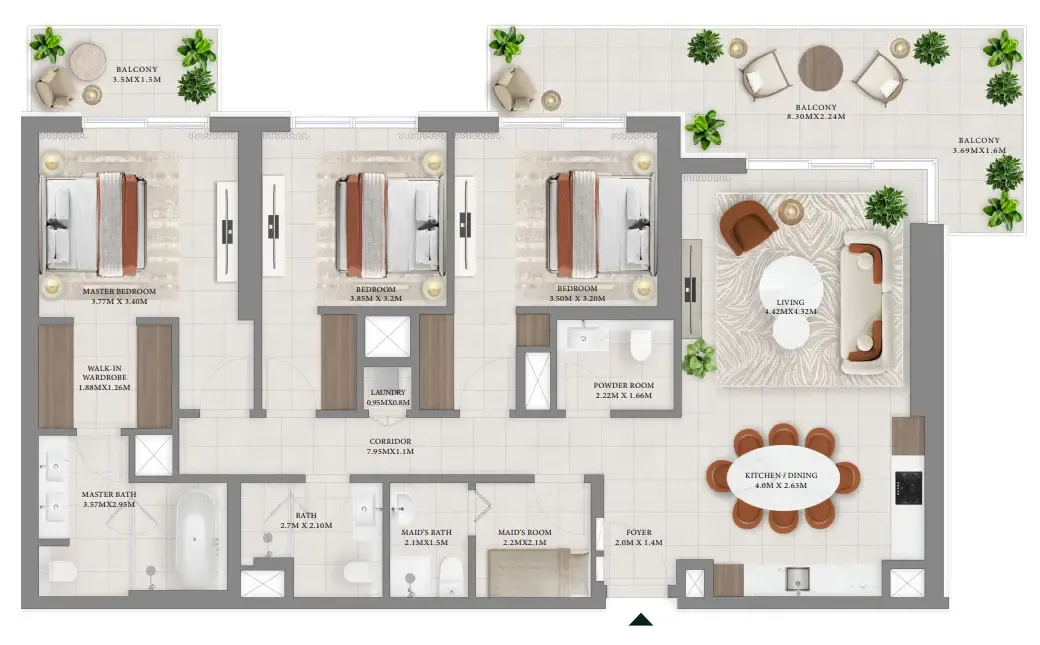 Emaar Vida Residences Hillside floor plan