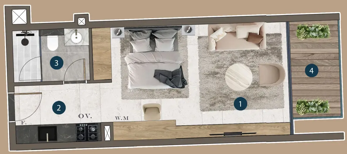 Studio floor plan