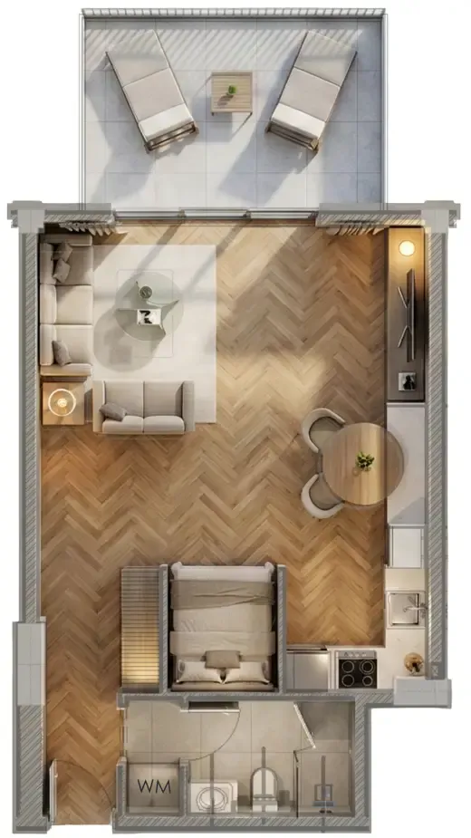 Studio floor plan