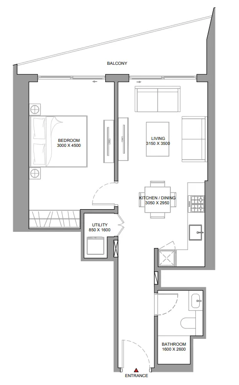 1 bed