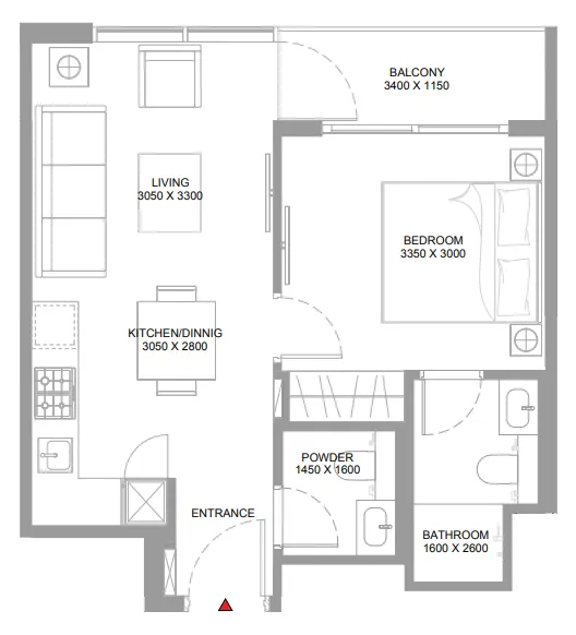 1 bed