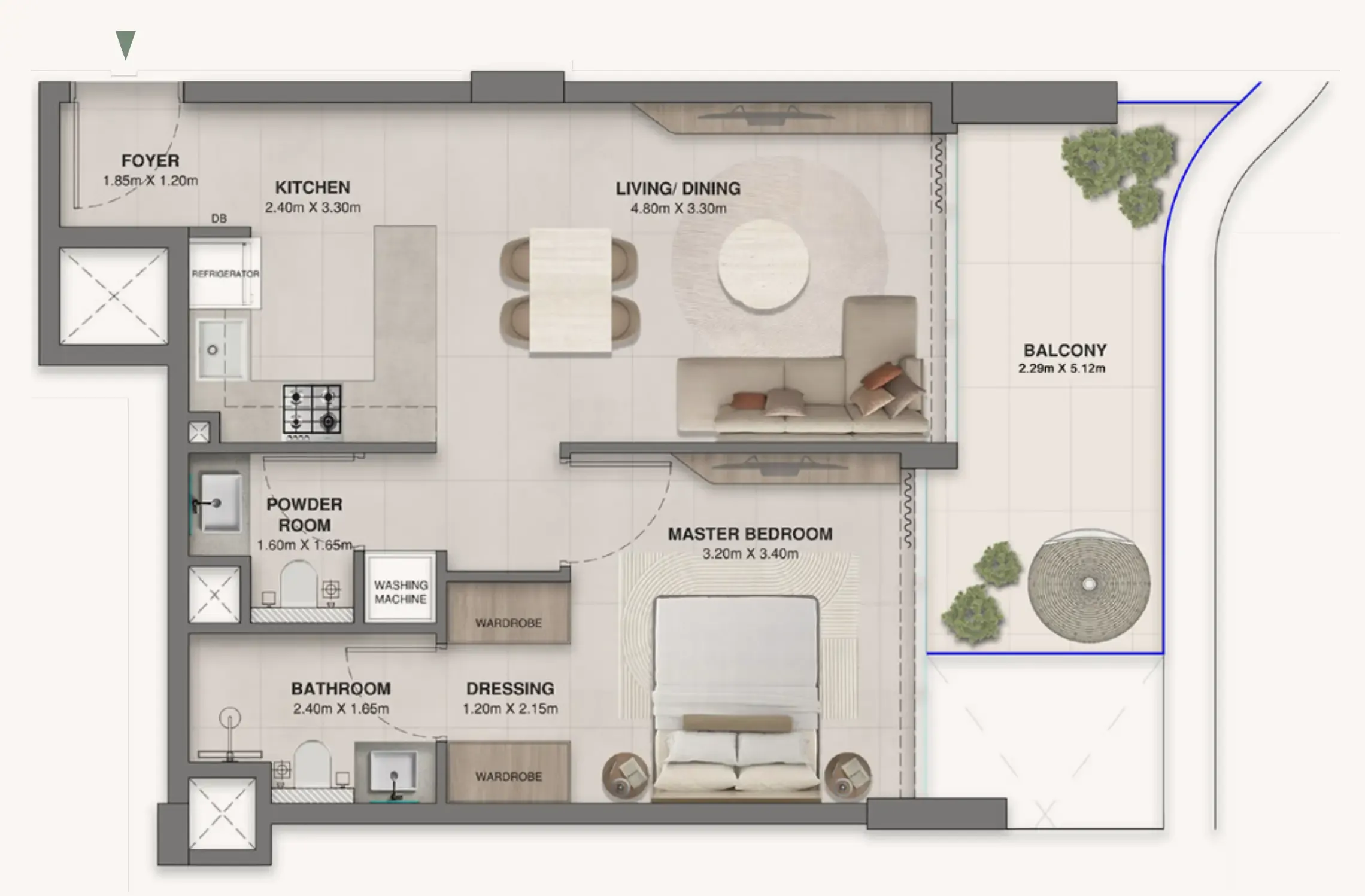 1BR Layout