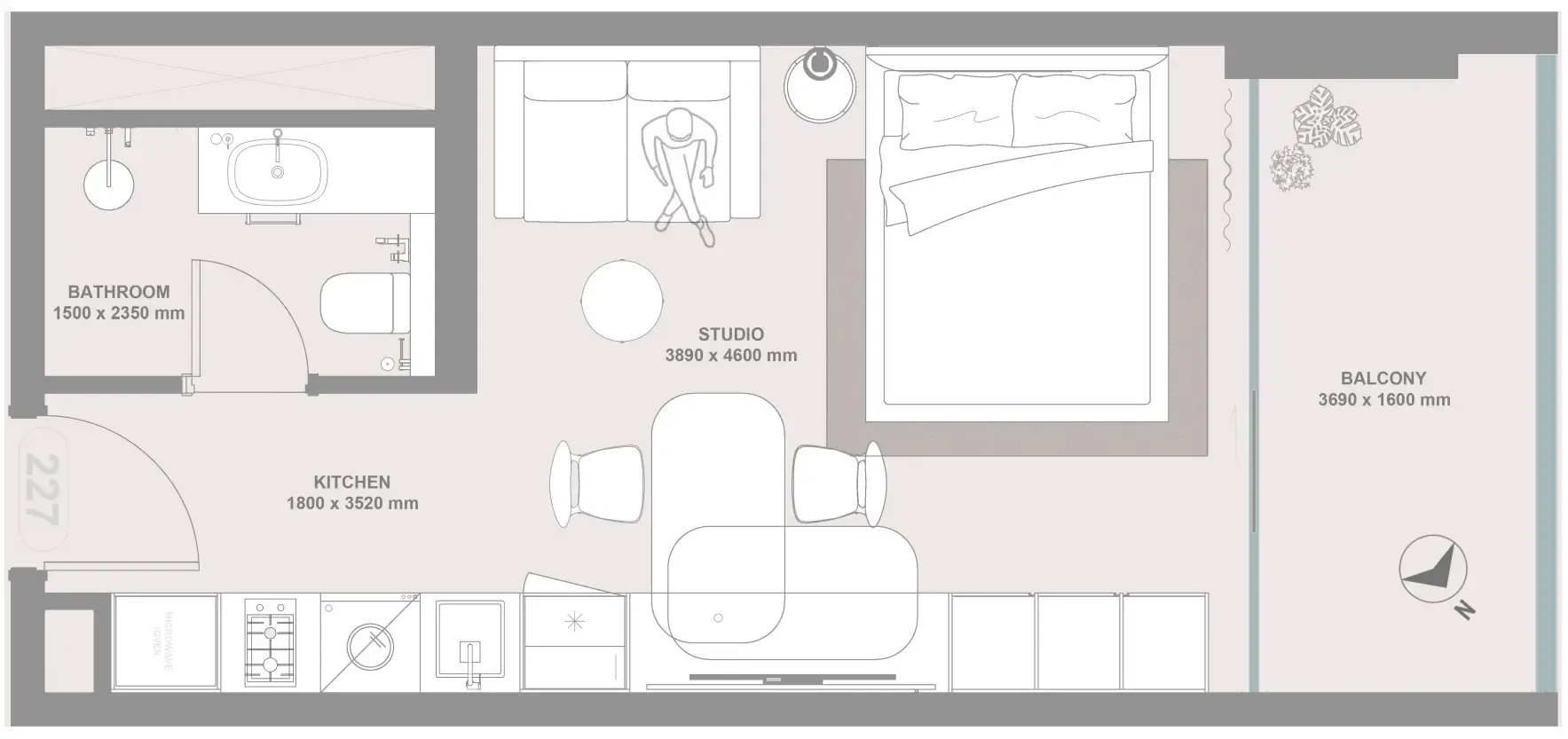 Studio floor plan