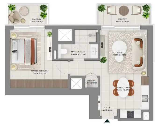 Emaar Vida Residences Hillside floor plan