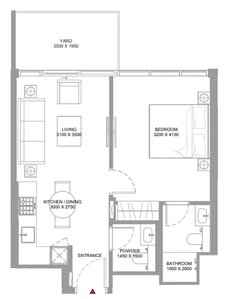 1 bed