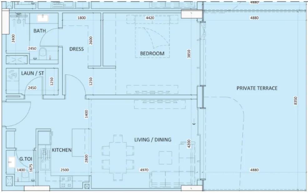 1 bed