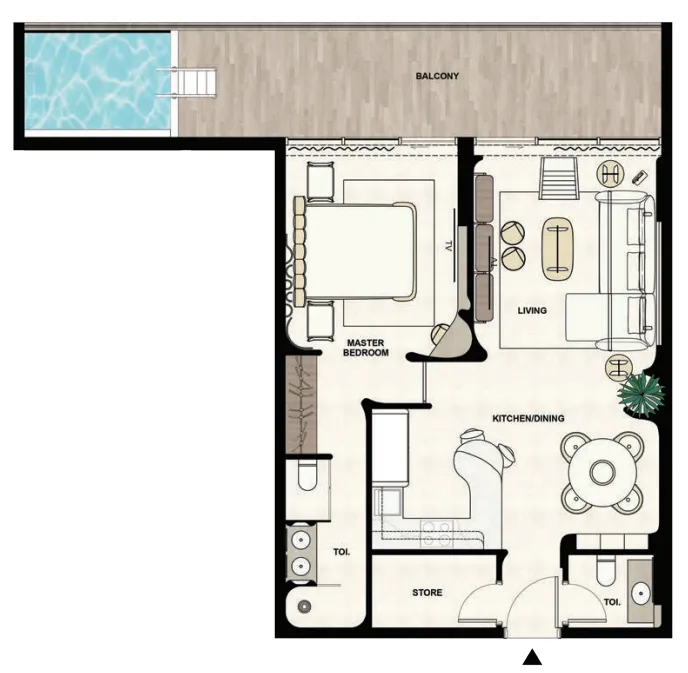 1 bed