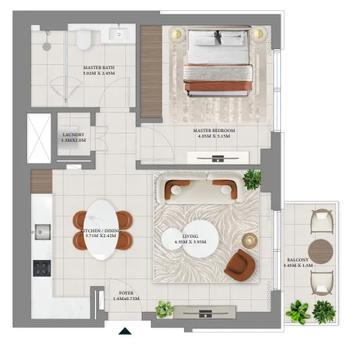 Emaar Vida Residences Hillside floor plan