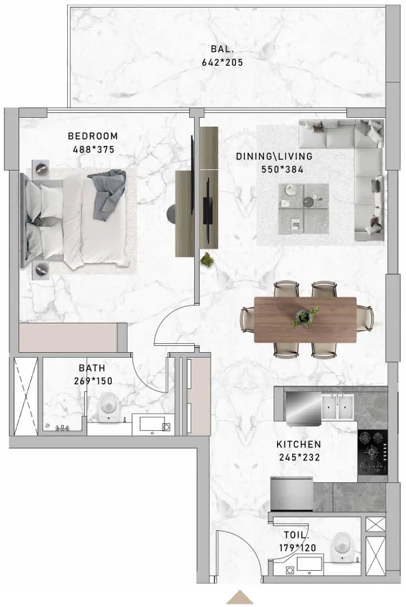 1 bed