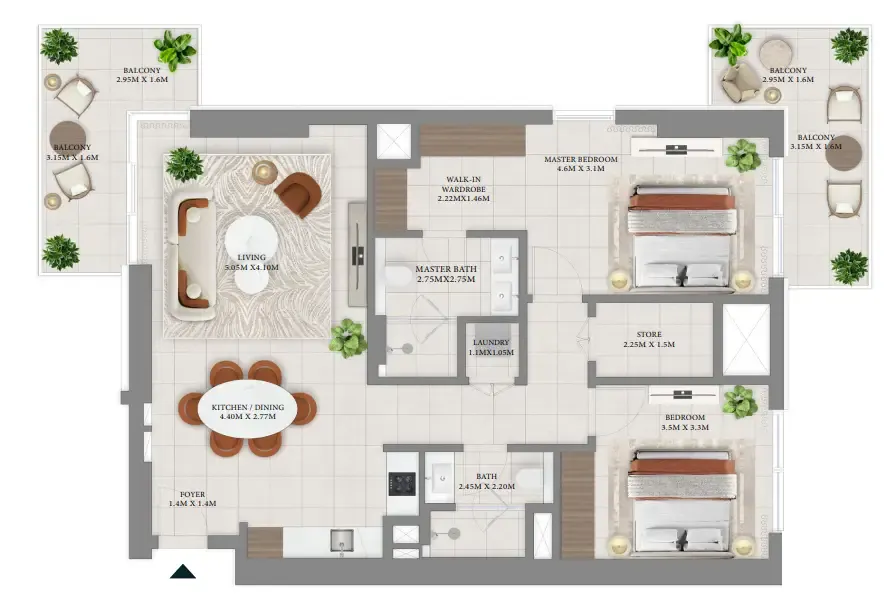 Emaar Vida Residences Hillside floor plan