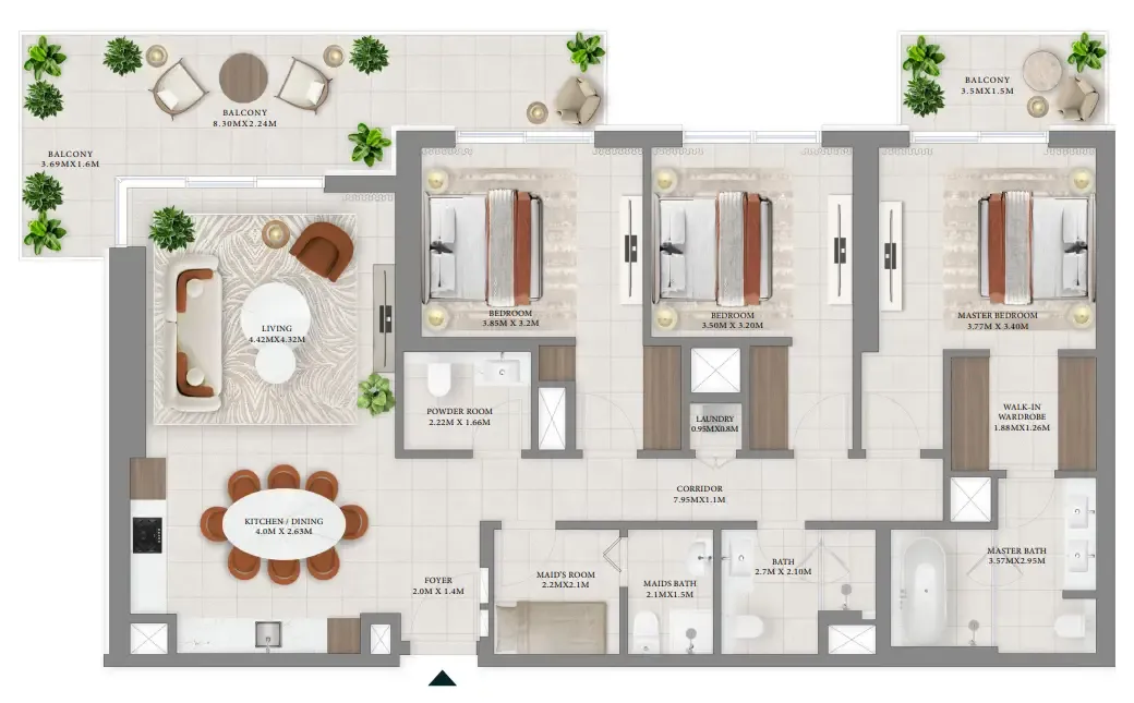Emaar Vida Residences Hillside floor plan