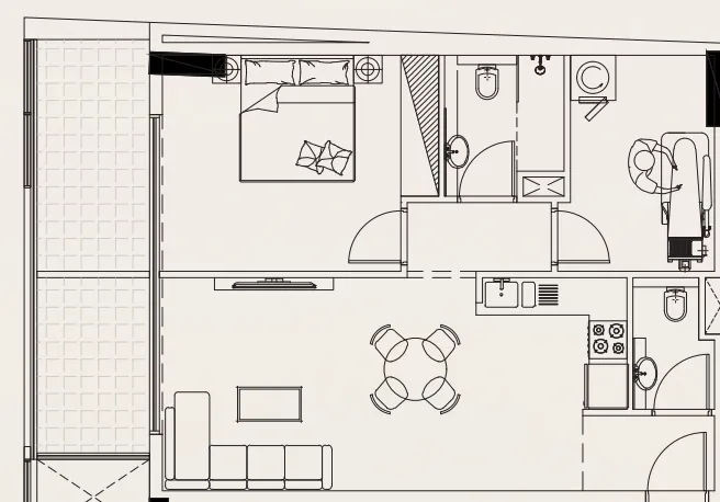 1 bed