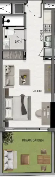 Deca Avana Residences Studio floor plan